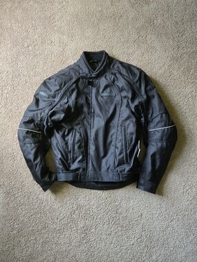 Fieldsheer Black Armored Motorcycle Riding Jacket 2XL